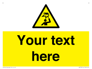 Custom warning overhead obstacle